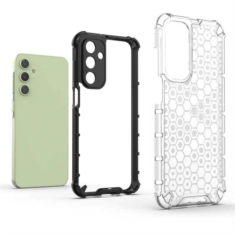 For Samsung Galaxy A25 5G Shockproof Honeycomb Phone Case(White) - Galaxy Phone Cases by buy2fix | Online Shopping UK | buy2fix