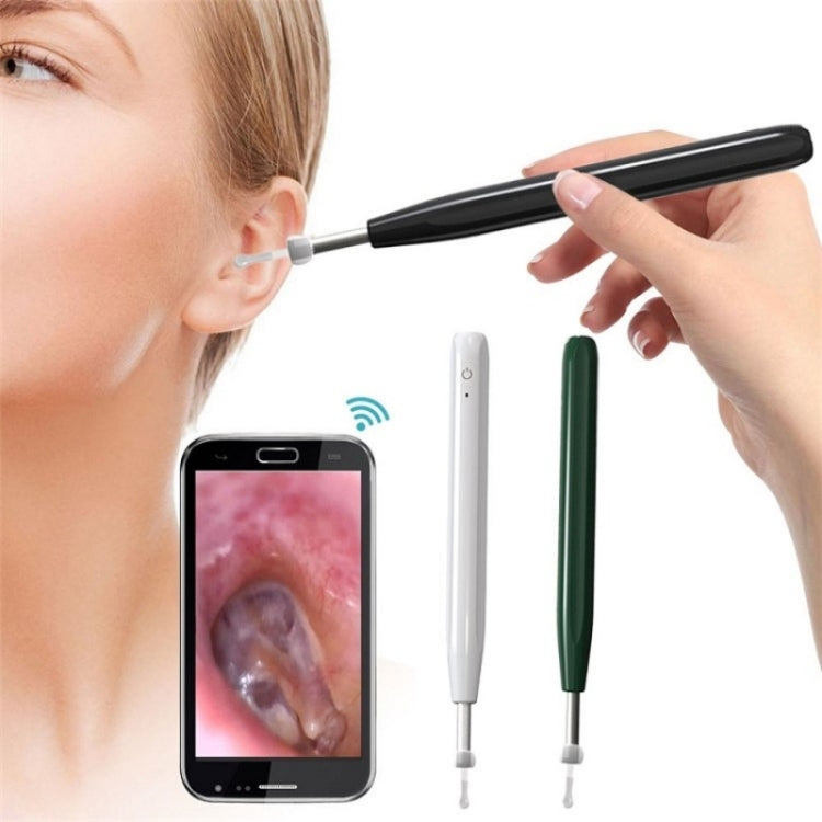 W2 WiFi Smart Visual Ear Pick Cleaning Kit Ear Wax Removal Tool with LED Light(Black) - Ear Care Tools by buy2fix | Online Shopping UK | buy2fix