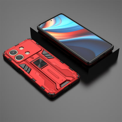 For Redmi Note 13R Pro Supersonic Armor PC Hybrid TPU Phone Case(Red) - Xiaomi Cases by buy2fix | Online Shopping UK | buy2fix