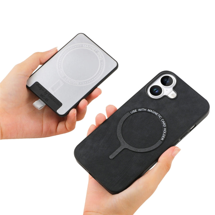 For  iPhone 16 Retro Splitable Magnetic Card Bag Leather Phone Case(Black) - iPhone 16 Cases by buy2fix | Online Shopping UK | buy2fix