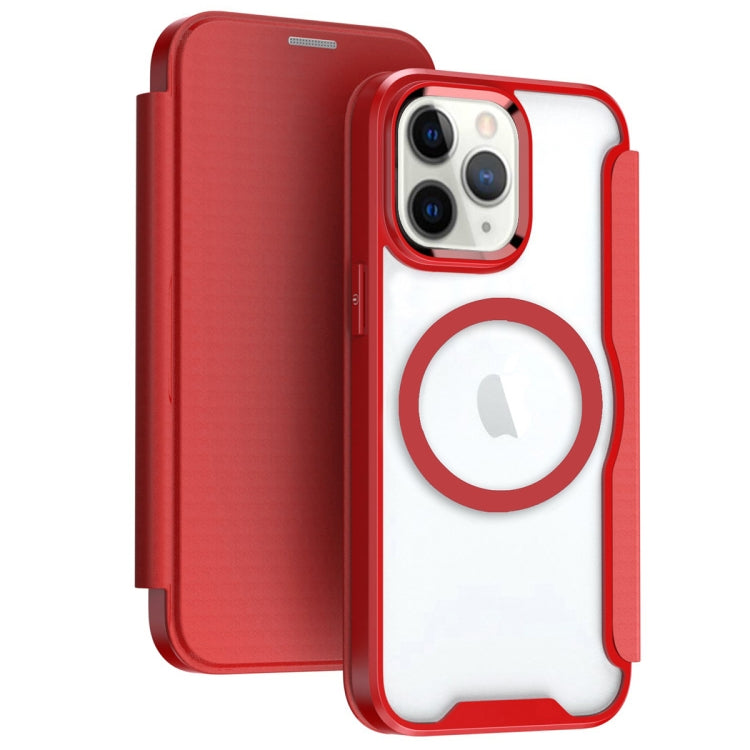 For iPhone 11 Pro Max RFID Blocking Adsorption Flip MagSafe Leather Phone Case(Red) - iPhone 11 Pro Max Cases by buy2fix | Online Shopping UK | buy2fix