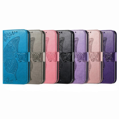 For Blackview A96 Butterfly Love Flower Embossed Leather Phone Case(Light Purple) - More Brand by buy2fix | Online Shopping UK | buy2fix