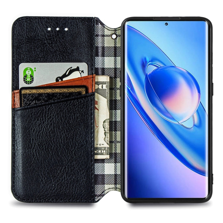 For Blackview A200 Pro Cubic Grid Pressed Magnetic Leather Phone Case(Black) - More Brand by buy2fix | Online Shopping UK | buy2fix