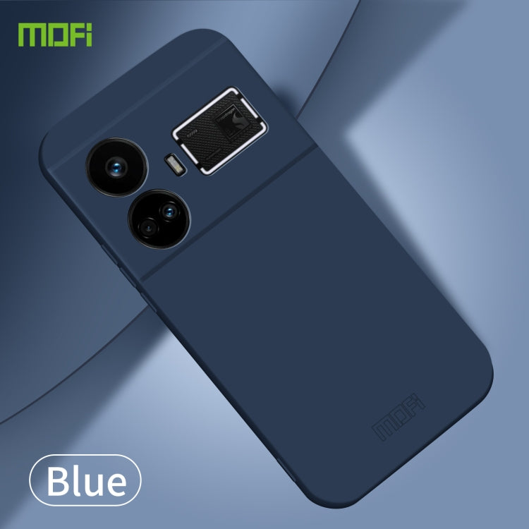 For Realme GT5 MOFI Qin Series Skin Feel All-inclusive PC Phone Case(Blue) - Realme Cases by MOFI | Online Shopping UK | buy2fix