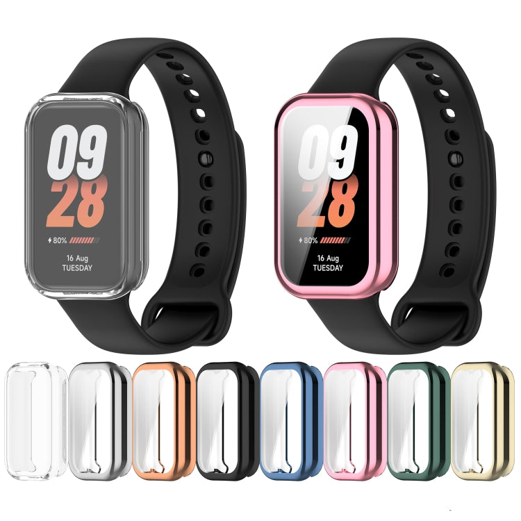 For Redmi Band 2 Full Package TPU Electroplated Watch Protective Case(Blue) - Watch Cases by buy2fix | Online Shopping UK | buy2fix