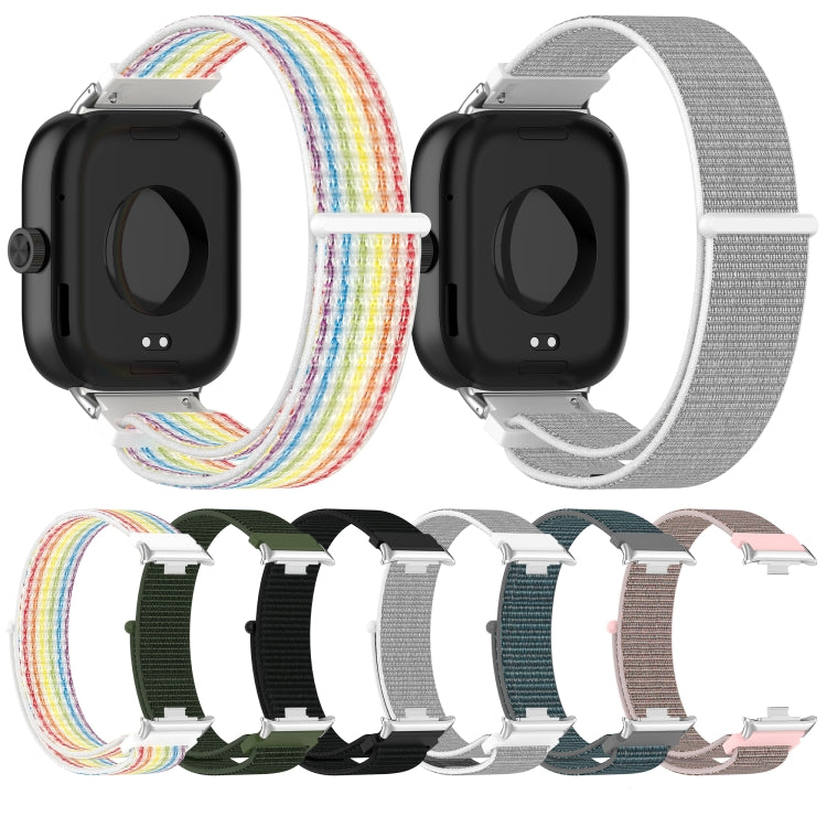 For Xiaomi Mi Band 8 Pro Nylon Loop Metal Connector Watch Band(Pink) - Watch Bands by buy2fix | Online Shopping UK | buy2fix