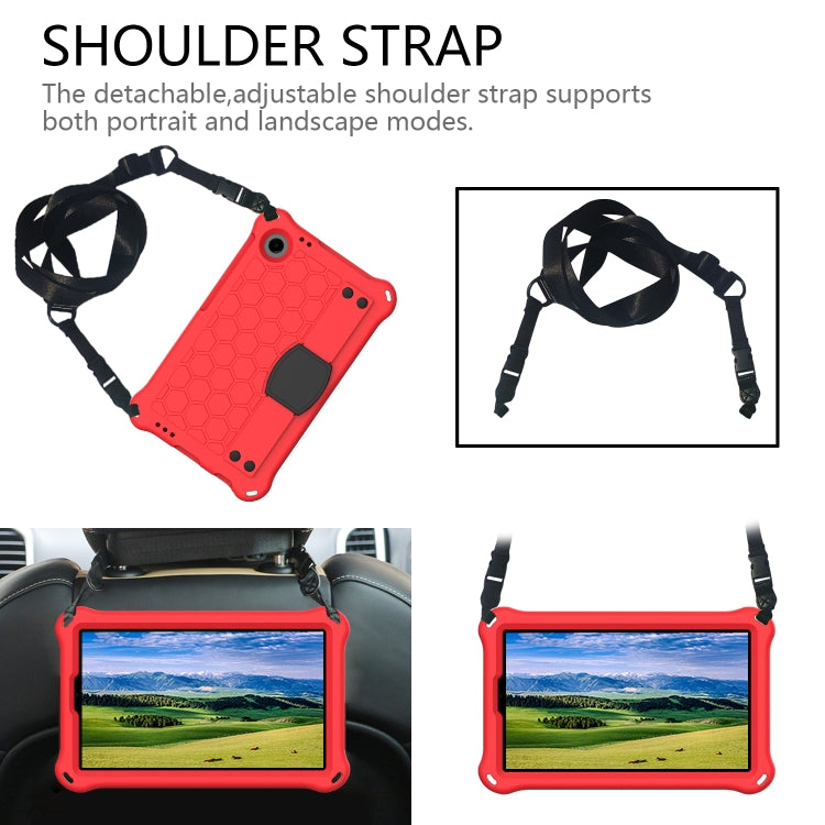 For Blackview Tab 60 8.7 2023 Honeycomb EVA Hybrid PC Tablet Case with Strap(Red +Black) - Others by buy2fix | Online Shopping UK | buy2fix