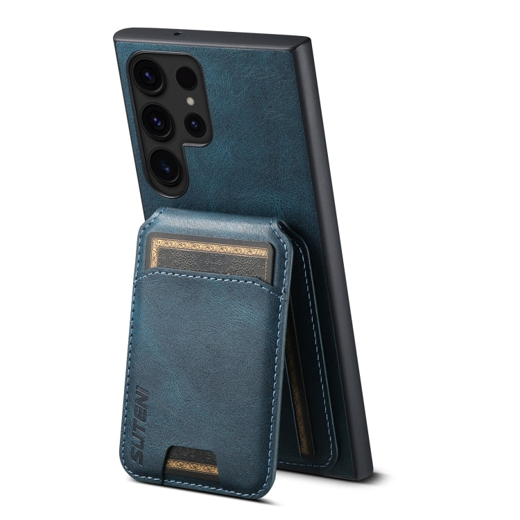 For Samsung Galaxy S23+ 5G Suteni H02 Leather Wallet Stand Back Phone Case(Blue) - Galaxy S23+ 5G Cases by Suteni | Online Shopping UK | buy2fix