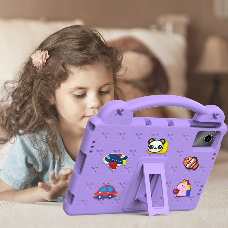 For Huawei MatePad SE 11 2024 Handle Kickstand Children EVA Shockproof Tablet Case(Light Purple) - Huawei by buy2fix | Online Shopping UK | buy2fix