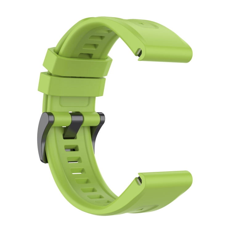 For Garmin MARQ Solid Color Black Buckle Silicone Quick Release Watch Band(Lime green) - Watch Bands by buy2fix | Online Shopping UK | buy2fix