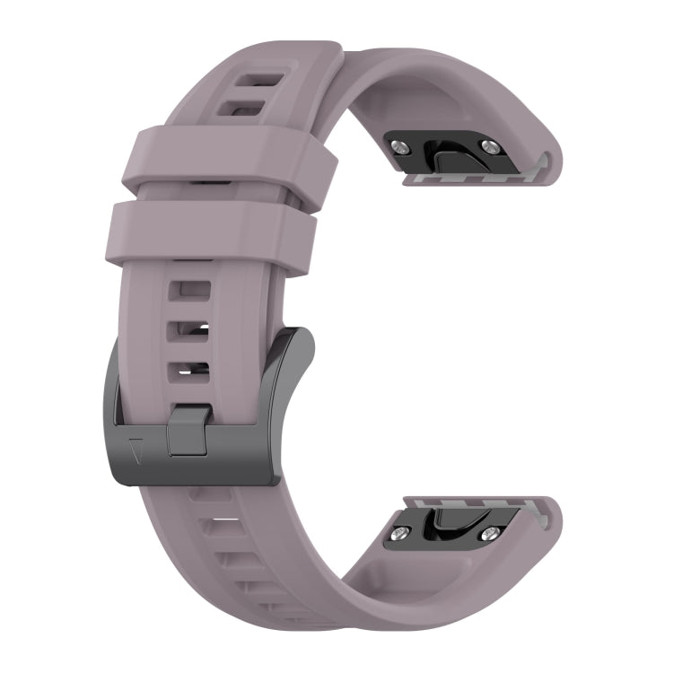 For Garmin Forerunner 965 / 955 / 945 / 935 Solid Color Black Buckle Silicone Quick Release Watch Band(Purple) - Watch Bands by buy2fix | Online Shopping UK | buy2fix