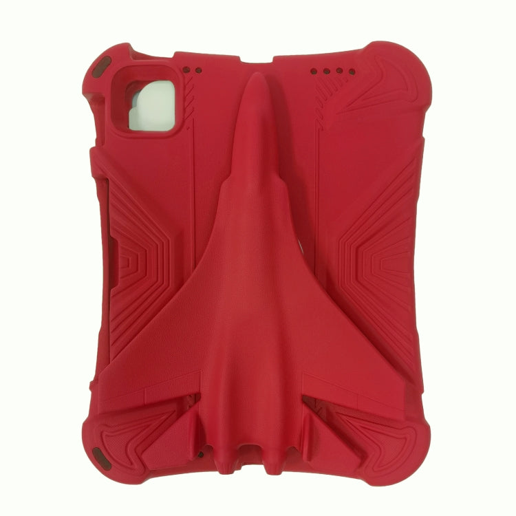 For iPad Pro 11 2024 360 Rotation Aircraft Holder EVA Shockproof Tablet Case(Red) - iPad Pro 11 2024 Cases by buy2fix | Online Shopping UK | buy2fix