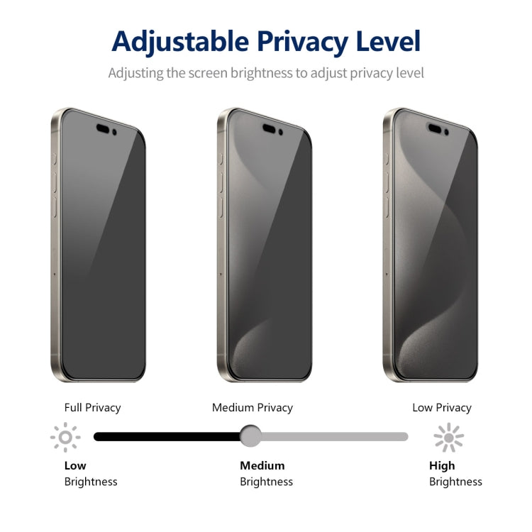 For iPhone 15 Pro ENKAY Hat-Prince 360 Degree Anti-peeping Privacy Full Screen Tempered Glass Film - iPhone 15 Pro Tempered Glass by ENKAY | Online Shopping UK | buy2fix