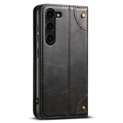 For Samsung Galaxy S24 5G Suteni Baroque Calf Texture Buckle Wallet Leather Phone Case(Black) - Galaxy S24 5G Cases by Suteni | Online Shopping UK | buy2fix