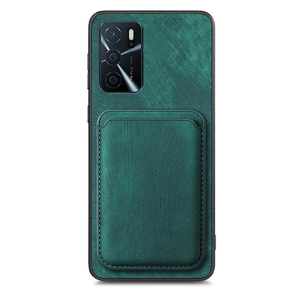 For OPPO K11X 5G Retro Leather Card Bag Magnetic Phone Case(Green) - OPPO Cases by buy2fix | Online Shopping UK | buy2fix