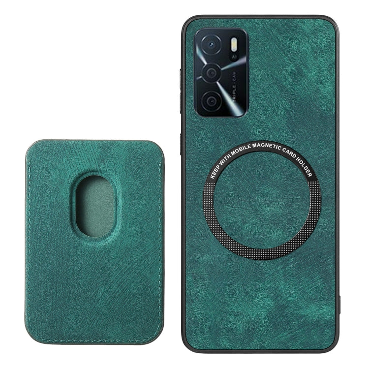 For OPPO Find X5 Pro Retro Leather Card Bag Magnetic Phone Case(Green) - OPPO Cases by buy2fix | Online Shopping UK | buy2fix