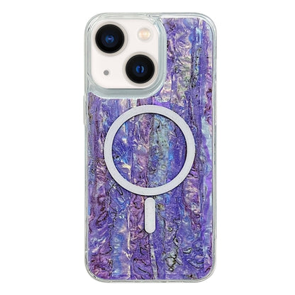 For iPhone 13 / 14 Shell Texture Multicolor MagSafe TPU Phone Case(Purple) - iPhone 14 Cases by buy2fix | Online Shopping UK | buy2fix