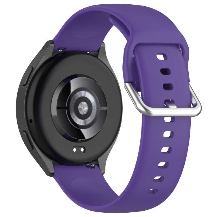 For Xiaomi Watch 2 Solid Color Metal Silver Buckle Silicone Watch Band, Size: L(Purple) - Watch Bands by buy2fix | Online Shopping UK | buy2fix