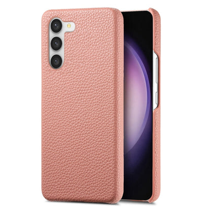 For Samsung Galaxy S23 5G Litchi Oil Edge Leather Back Phone Case(Pink) - Galaxy S23 5G Cases by buy2fix | Online Shopping UK | buy2fix