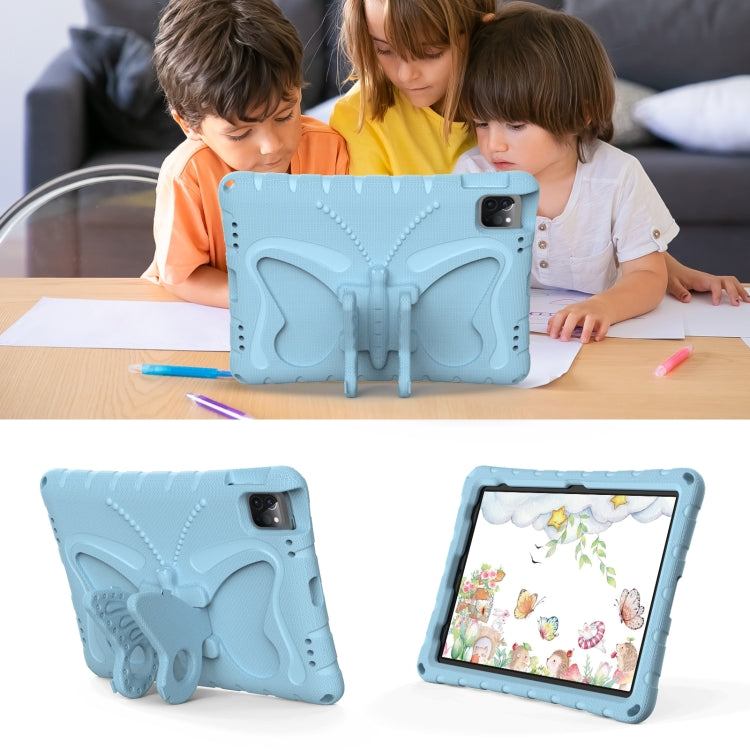 For iPad Air 11 2024 Butterfly Bracket EVA Shockproof Tablet Case(Light Blue) - iPad Air 11 2024 Cases by buy2fix | Online Shopping UK | buy2fix