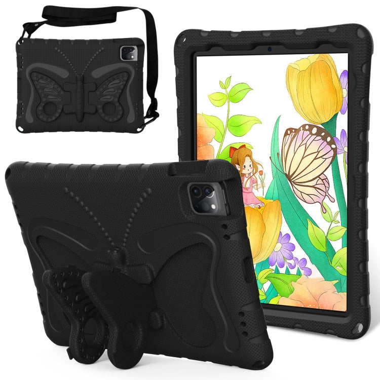 For iPad Pro 11 2024 Butterfly Bracket EVA Shockproof Tablet Case(Black) - iPad Pro 11 2024 Cases by buy2fix | Online Shopping UK | buy2fix