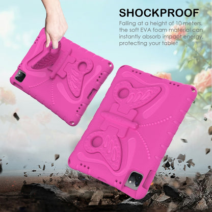 For iPad Pro 11 2024 Butterfly Bracket EVA Shockproof Tablet Case(Rose Red) - iPad Pro 11 2024 Cases by buy2fix | Online Shopping UK | buy2fix