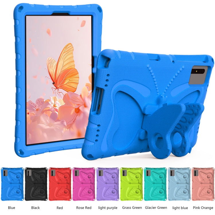 For Samsung Galaxy Tab S9 FE X510 Butterfly Bracket EVA Shockproof Tablet Case(Blue) - Galaxy Tab S9 FE by buy2fix | Online Shopping UK | buy2fix