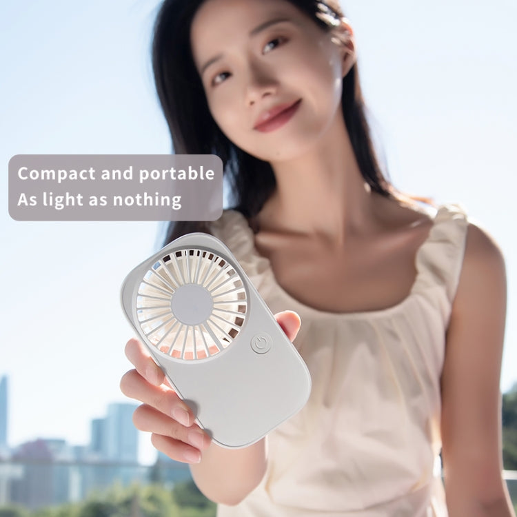 F11 Portable Rechargeable Hanging Neck Fan Cooling Handheld Fan 3 Speeds Desk Fan(White) - Electric Fans by buy2fix | Online Shopping UK | buy2fix
