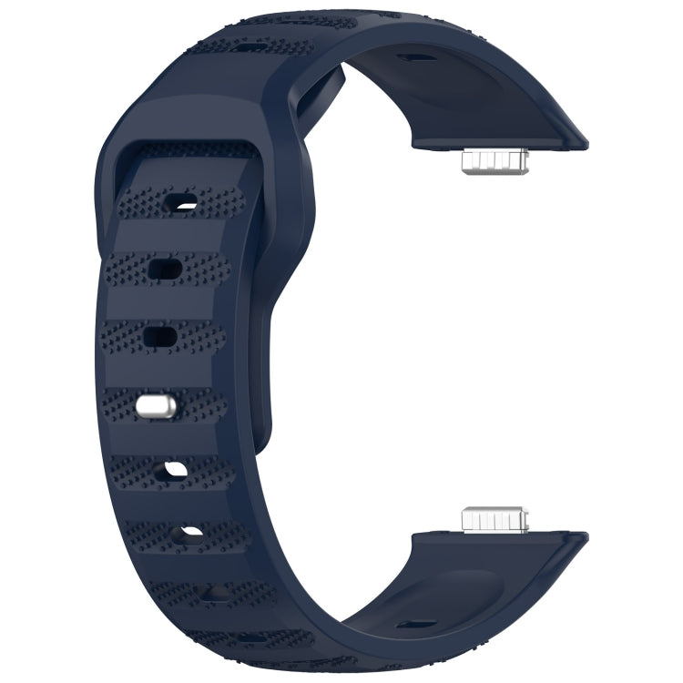 For Huawei Watch Fit 3 Wavy Dot Texture Silicone Sports Watch Band(Midnight Blue) - Watch Bands by buy2fix | Online Shopping UK | buy2fix