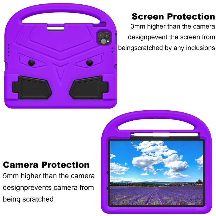 For iPad Air 11 2024 Sparrow Style Shockproof Kickstand EVA Tablet Case(Purple) - iPad Air 11 2024 Cases by buy2fix | Online Shopping UK | buy2fix