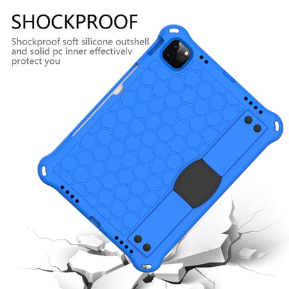 For iPad Air 11 2024 Honeycomb EVA Hybrid PC Tablet Case with Strap(Blue+Black) - iPad Air 11 2024 Cases by buy2fix | Online Shopping UK | buy2fix