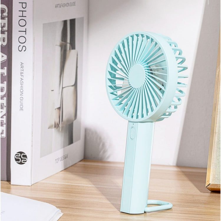 F35 With Hanging Hole Rechargeable Cooling Fan Powerful Handheld Fan 1200mAh Desk Fan(Baby Blue) - Electric Fans by buy2fix | Online Shopping UK | buy2fix