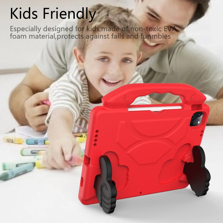 For iPad Pro 11 2024 Children EVA Shockproof Tablet Case with Thumb Bracket(Red) - iPad Pro 11 2024 Cases by buy2fix | Online Shopping UK | buy2fix