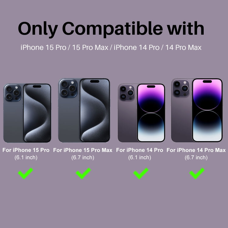 For iPhone 15 Pro / 15 Pro Max NORTHJO 2 Set 6pcs Camera Lens Protector Cover Metal Ring(Purple) - iPhone 15 Pro Max Tempered Glass by NORTHJO | Online Shopping UK | buy2fix