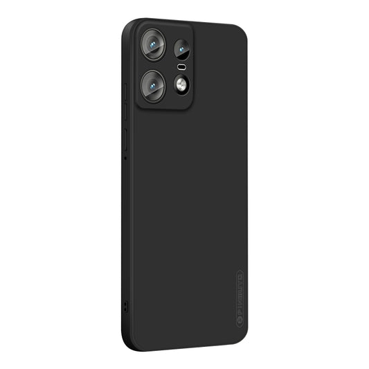 For Motorola Edge 50 Pro PINWUYO Sense Series Liquid Silicone TPU Phone Case(Black) - Motorola Cases by PINWUYO | Online Shopping UK | buy2fix