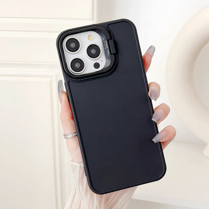 For iPhone 16 Pro Max Lens Frame Holder Shockproof Phone Case(Black) - iPhone 16 Pro Max Cases by buy2fix | Online Shopping UK | buy2fix