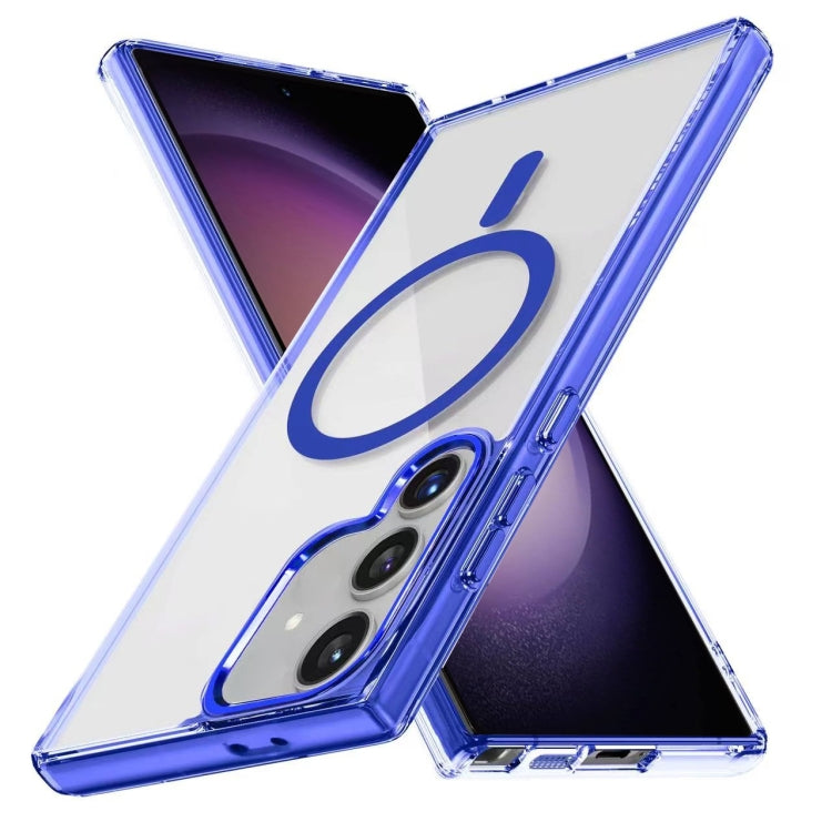 For Samsung Galaxy S23 FE 5G Ice Color Magnetic Series TPU Hybrid Acrylic Magsafe Phone Case(Gemstone Blue) - Galaxy S23 FE 5G Cases by buy2fix | Online Shopping UK | buy2fix