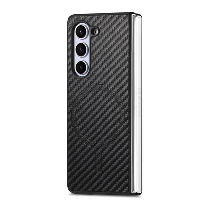 For Samsung Galaxy Z Fold6 Carbon Fiber Magsafe Phone Case(Black) - Galaxy Z Flip6 5G Cases by buy2fix | Online Shopping UK | buy2fix