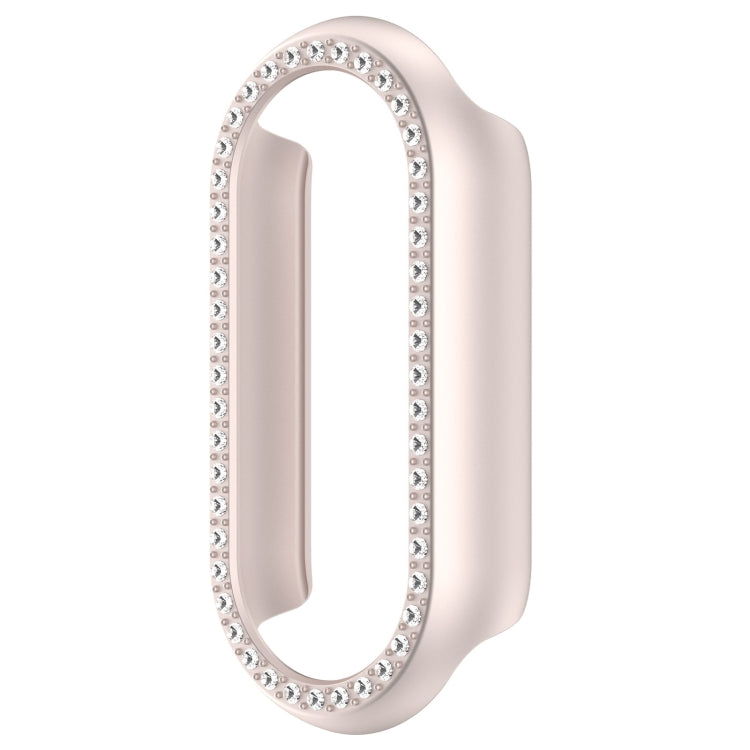 For Xiaomi Smart Band 9 Diamond Half Coverage Hollow PC Watch Protective Case(Starlight) - Watch Cases by buy2fix | Online Shopping UK | buy2fix