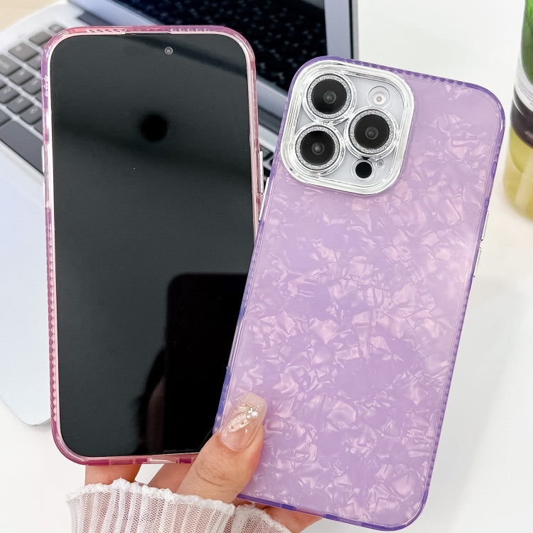 For iPhone 16 Pro Max Plating Glitter Texture TPU Phone Case with Lens Film(Pink Water Ripples) - iPhone 16 Pro Max Cases by buy2fix | Online Shopping UK | buy2fix