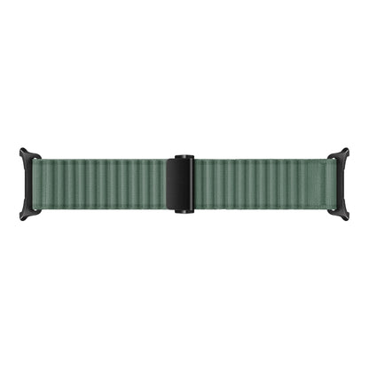 For Apple Watch Ultra 49mm Off Road Magnetic Buckle Braided Nylon Watch Band(Army Green) - Watch Bands by buy2fix | Online Shopping UK | buy2fix