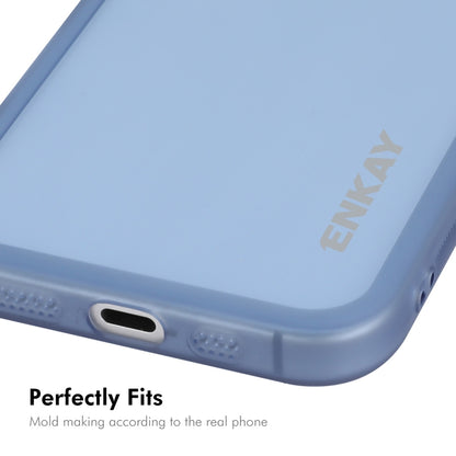 For iPhone 16 ENKAY Hat-Prince Translucent Matte TPU Phone Case with Lens Film(White) - iPhone 16 Cases by ENKAY | Online Shopping UK | buy2fix