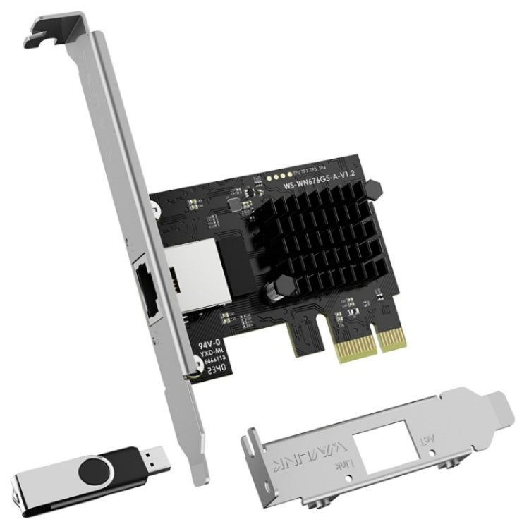 WAVLINK NWP003 5Gbps RTL8126 Chip RJ45 Ethernet Adapter Pcie Network Card - USB Network Adapter by WAVLINK | Online Shopping UK | buy2fix