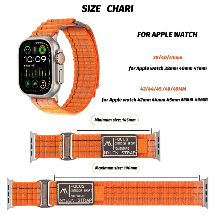 For Apple Watch Ultra 49mm Two Sections Nylon Hook and Loop Fastener Watch Band(Sakura Pink) - Watch Bands by buy2fix | Online Shopping UK | buy2fix