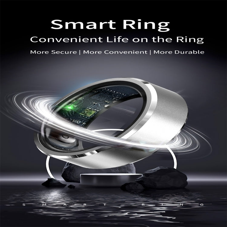 R5 SIZE 8 Smart Ring, Support Health Monitoring / Multiple Sports Modes(Silver) - Smart Rings / Smart Telephones by buy2fix | Online Shopping UK | buy2fix