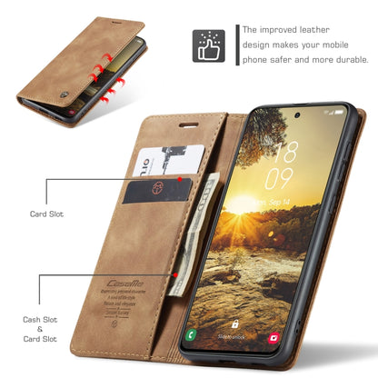 For Samsung Galaxy S24 FE 5G CaseMe 013 Multifunctional Horizontal Flip Leather Phone Case(Brown) - Galaxy S24 FE 5G Cases by CaseMe | Online Shopping UK | buy2fix