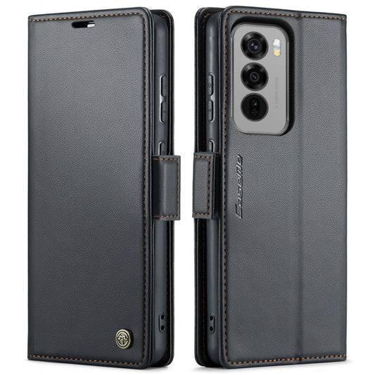 For OPPO Reno12 Pro 5G Global CaseMe 023 Butterfly Buckle Litchi Texture RFID Anti-theft Leather Phone Case(Black) - Reno12 Pro Cases by CaseMe | Online Shopping UK | buy2fix