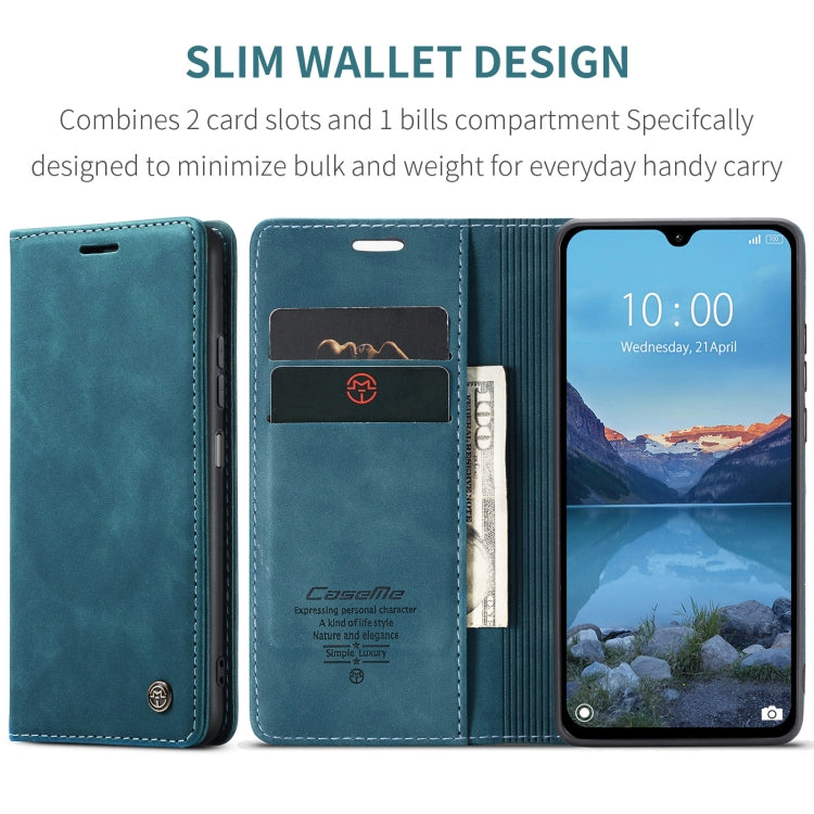 For Redmi 14C CaseMe 013 Multifunctional Horizontal Flip Leather Phone Case(Blue) - 14C Cases by CaseMe | Online Shopping UK | buy2fix