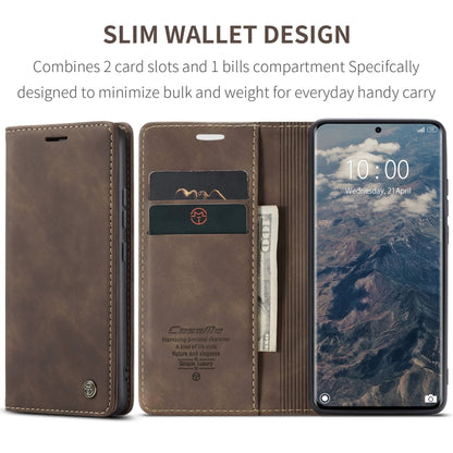 For Redmi Note 14 Pro 5G CaseMe 013 Multifunctional Horizontal Flip Leather Phone Case(Coffee) - Note 14 Pro Cases by CaseMe | Online Shopping UK | buy2fix