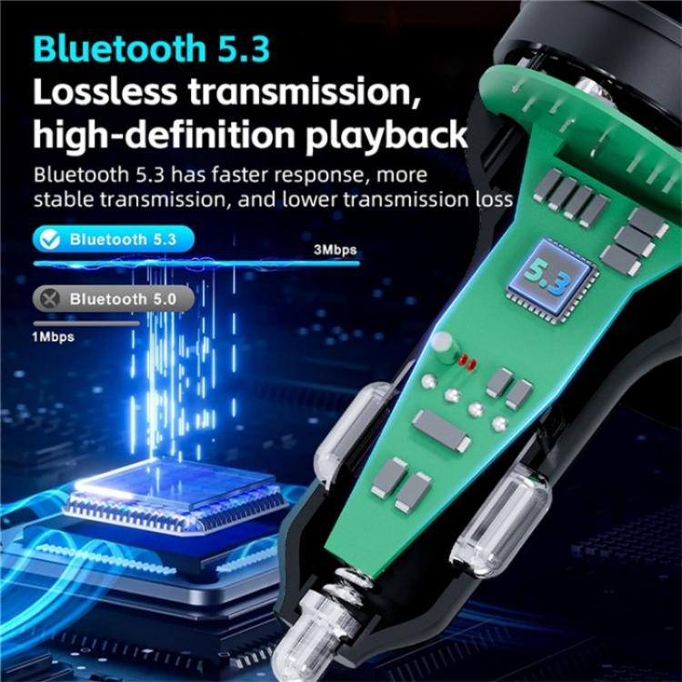 C9 Digital Display FM Transmitter Multifunctional Bluetooth Car MP3 Player USB Type-C Charger - Car Charger by buy2fix | Online Shopping UK | buy2fix